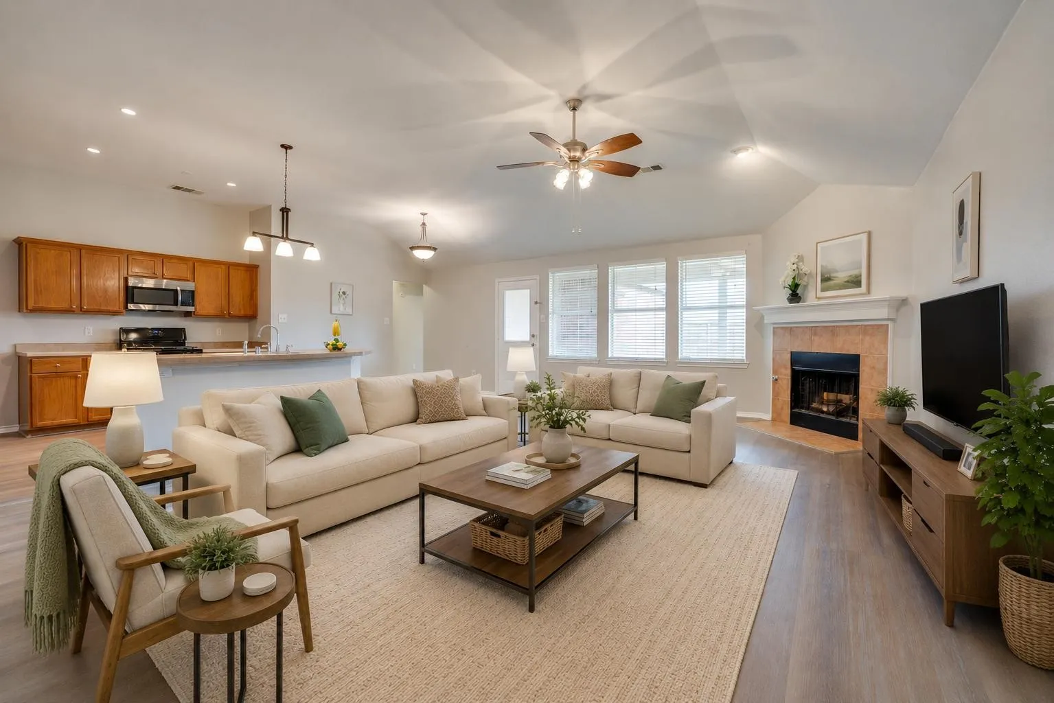 living room with staging