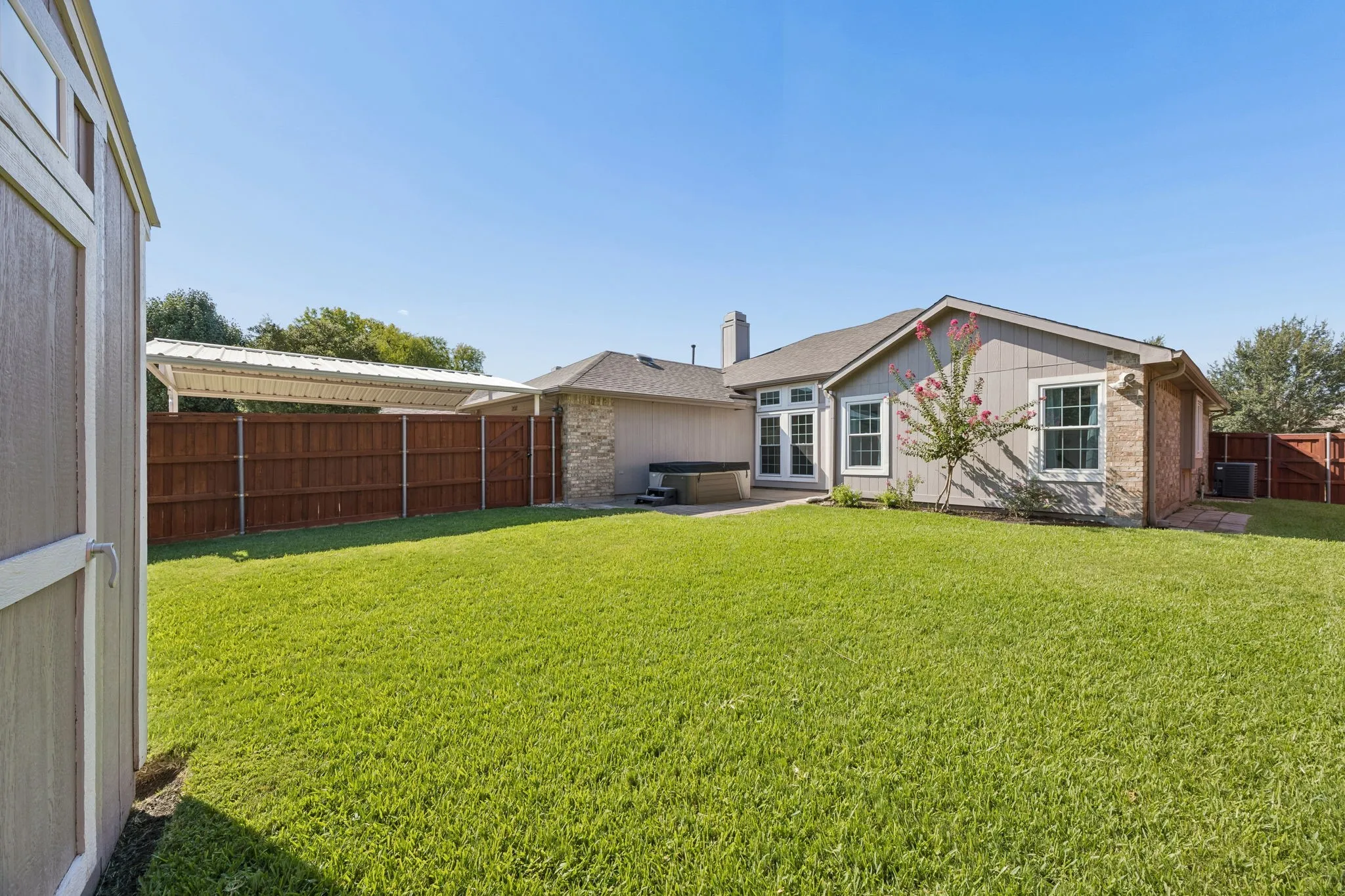 Another view of the sizeable backyard