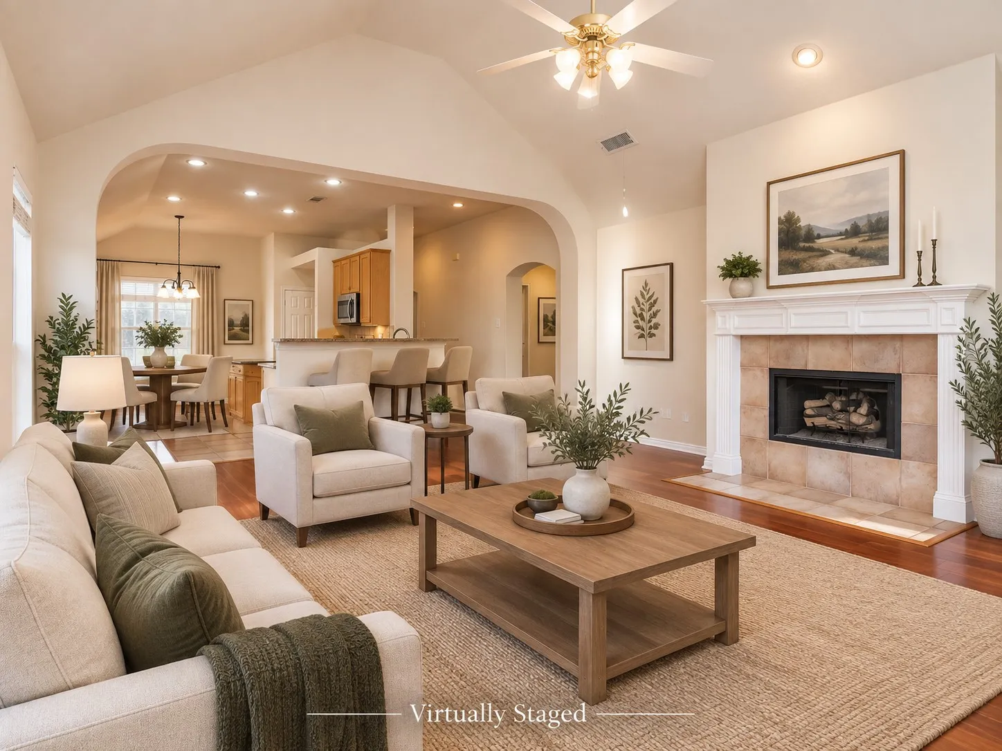 Virtually Staged Living Room