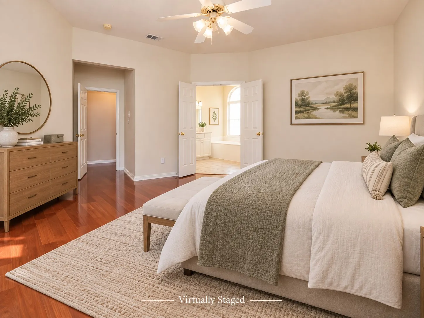 Virtually Staged Primary Bedroom