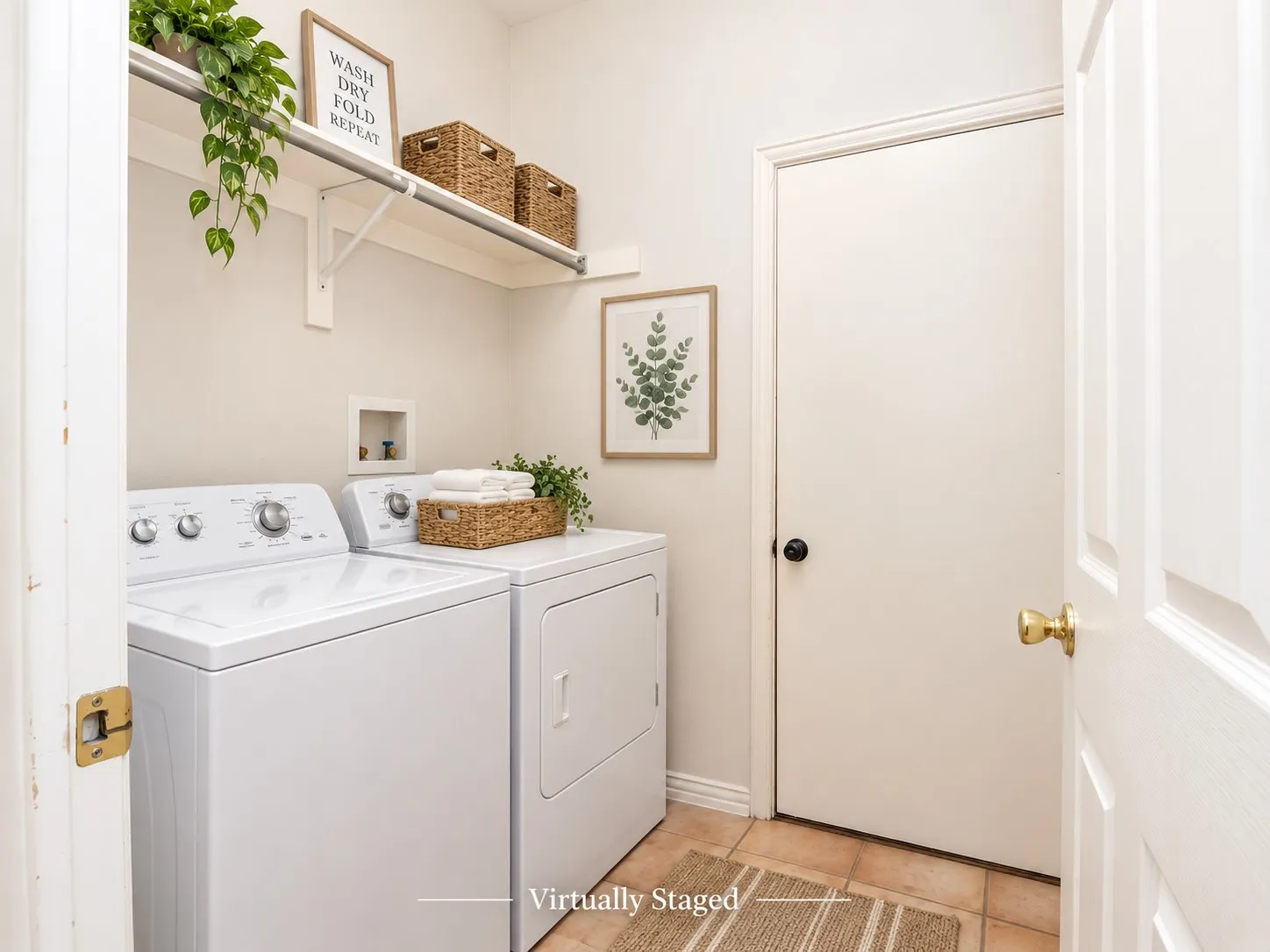Virtually Staged Laundry Room