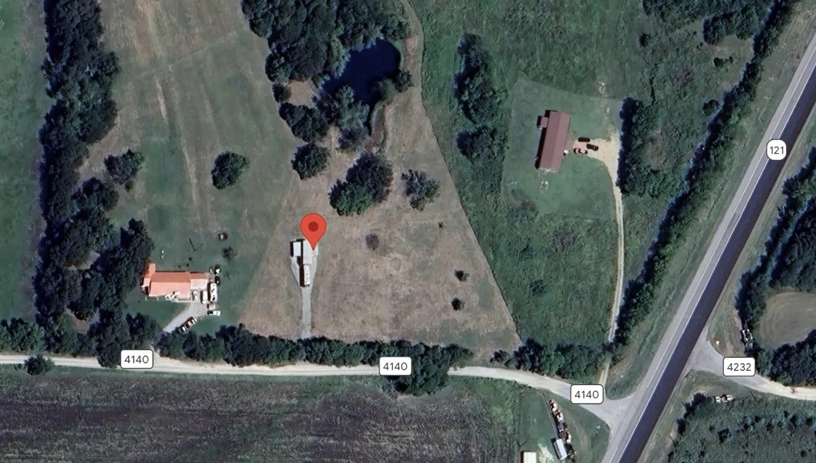 Satellite Imagery. Overhead perspective of the property and its surrounding environment