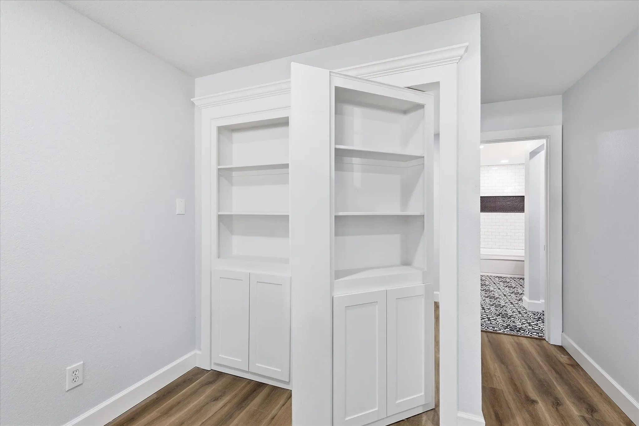 Secret room behind bookcase