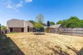 Fenced backyard