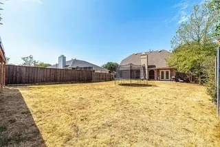 Fenced backyard
