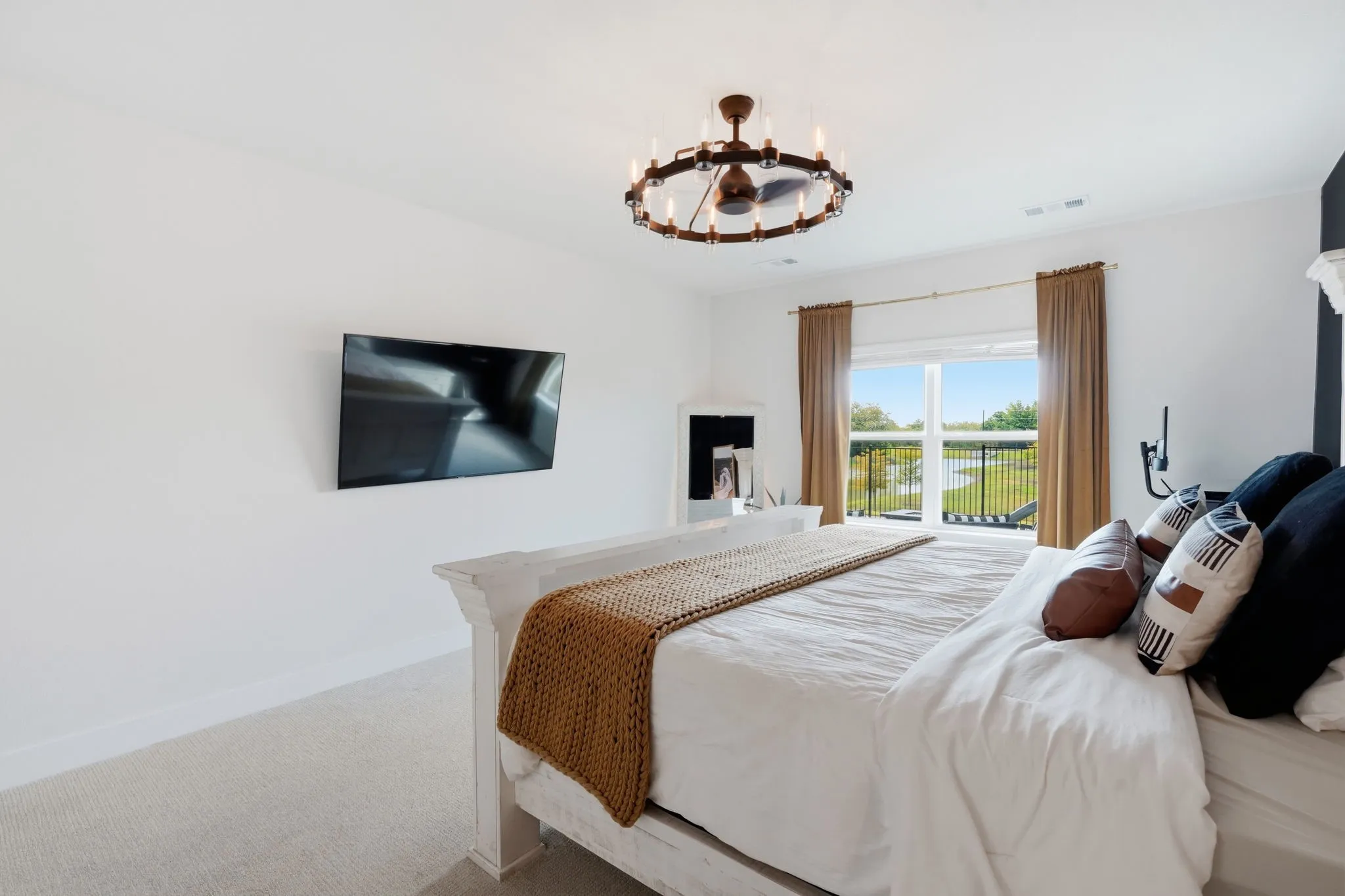 View of pond from master bedroom