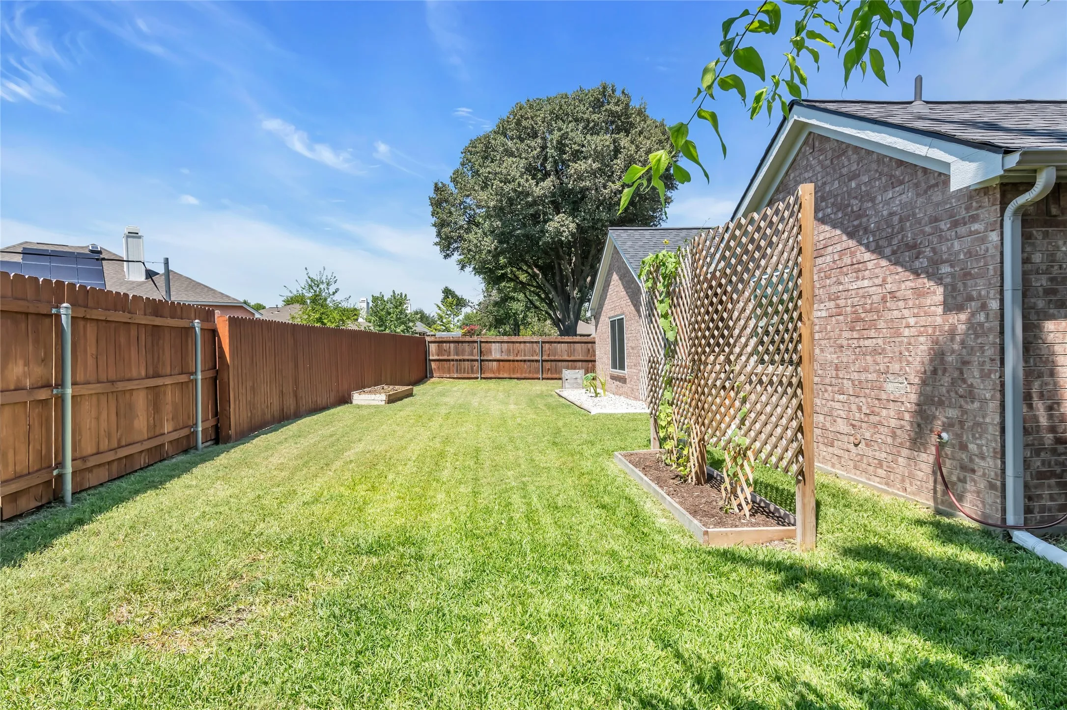 Large backyard