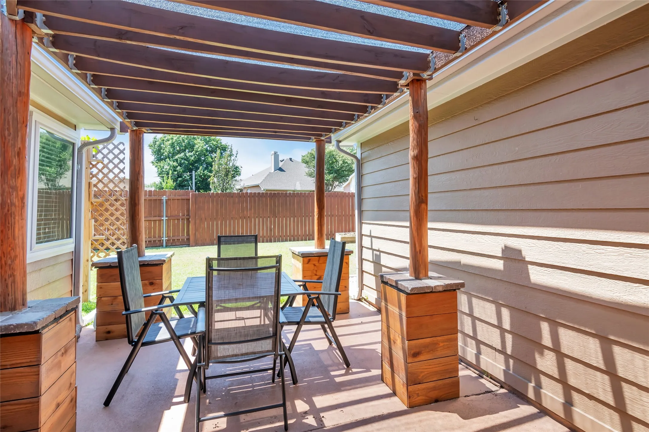 Incredible outdoor patio and newer pergola for entertaining