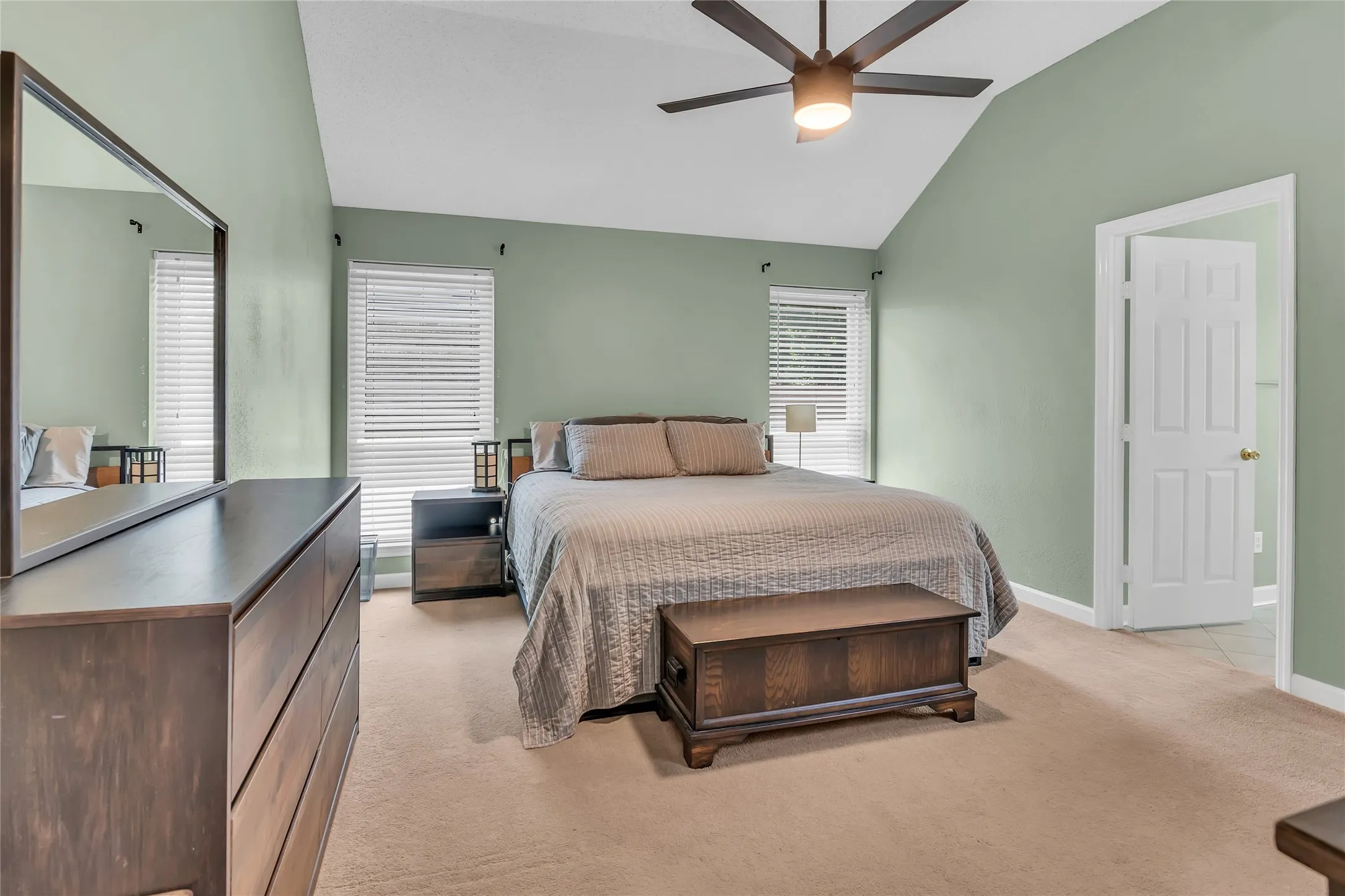 Master Bedroom with high ceilings