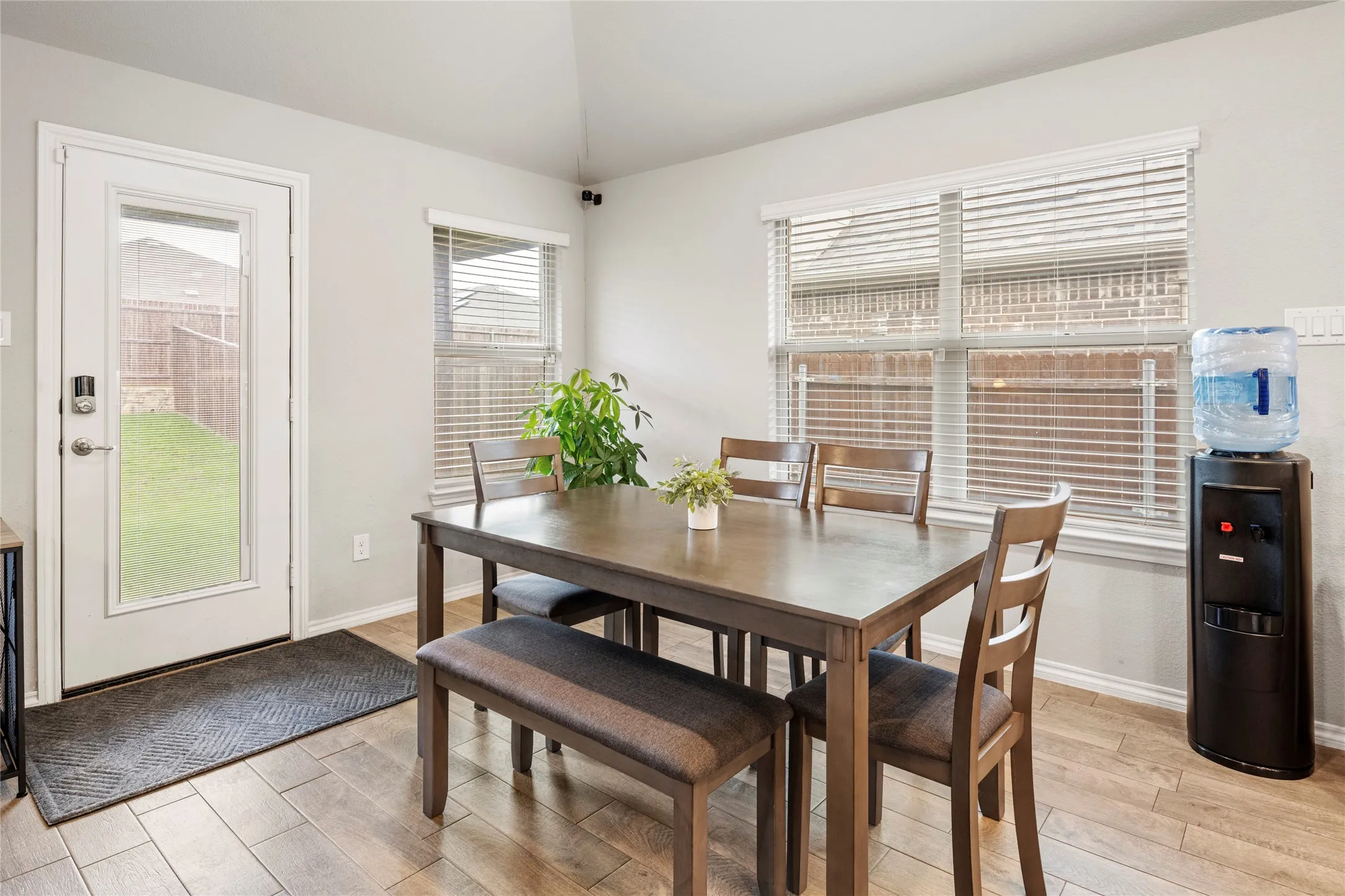 Easy access to the back patio and yard.....lots of windows and natural light....