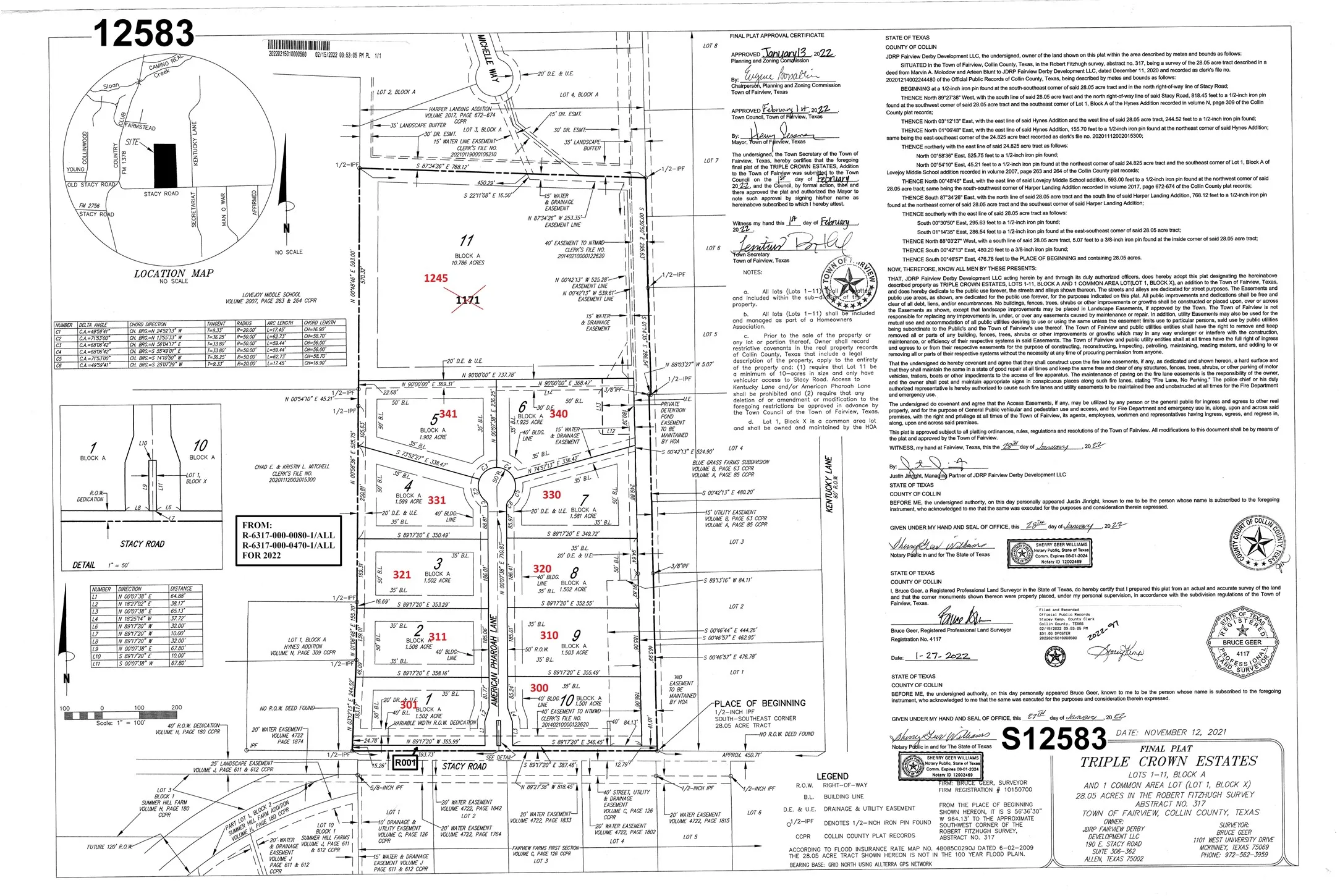 Plat map of TCE