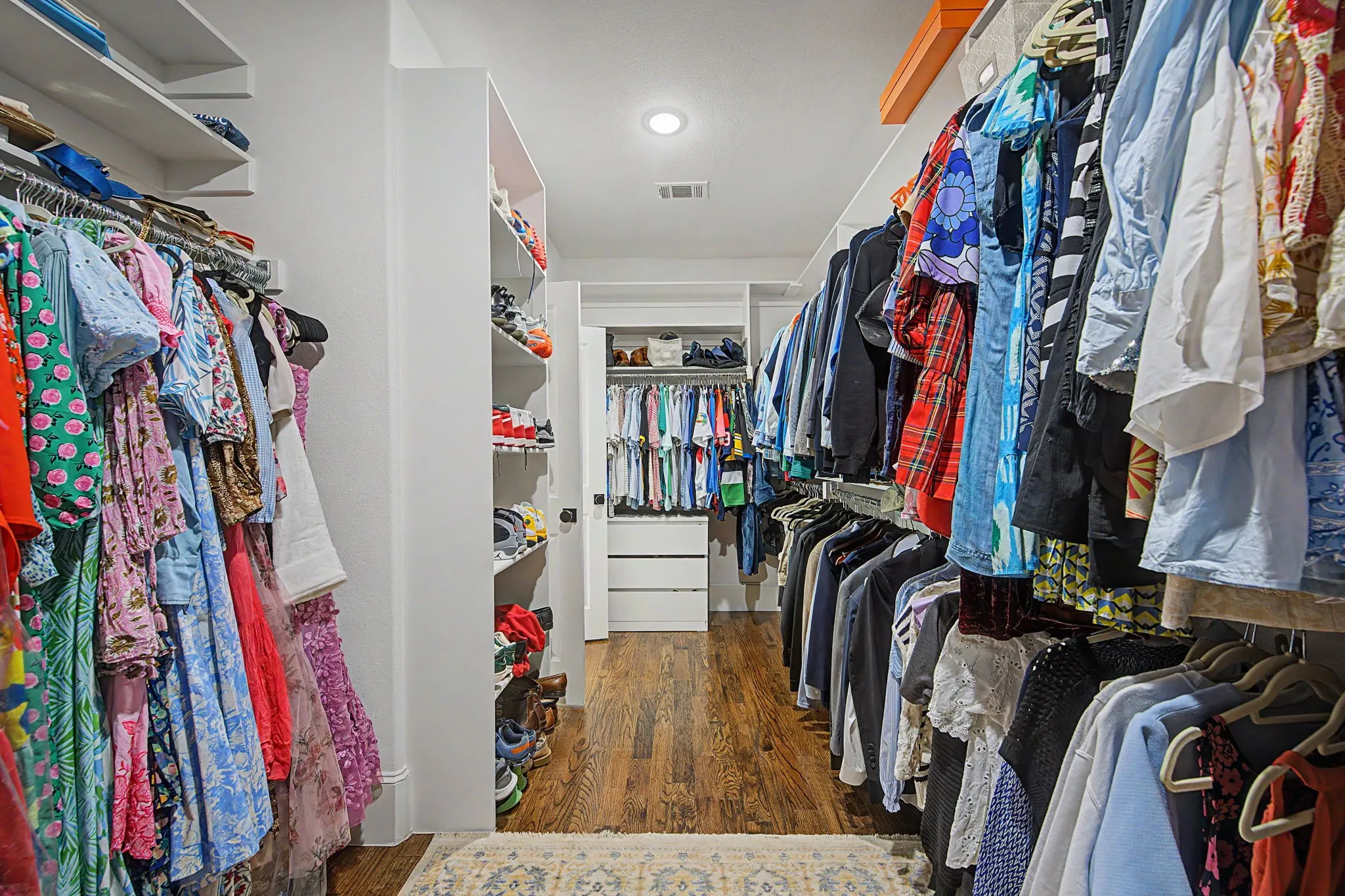 Oversized walk-in primary closet