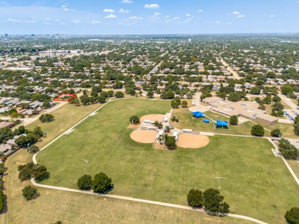 School, walking/biking trails across the street