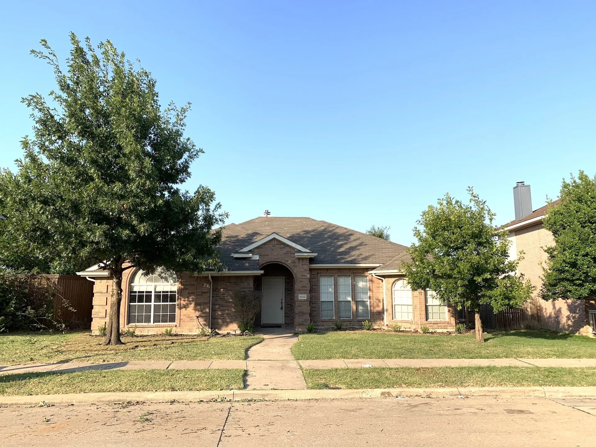 Brick exterior with arched entry