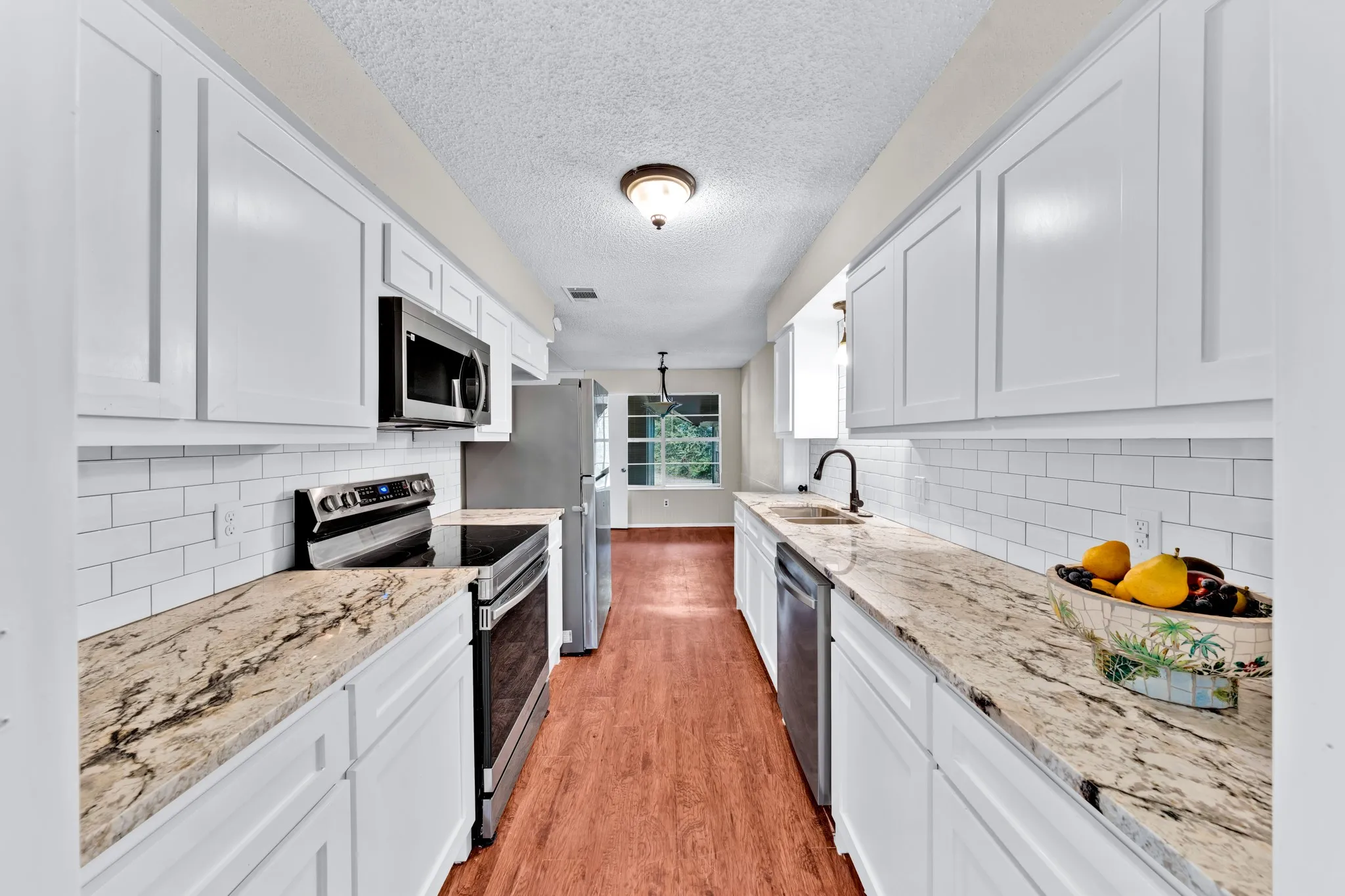 offers lots of storage and counter space