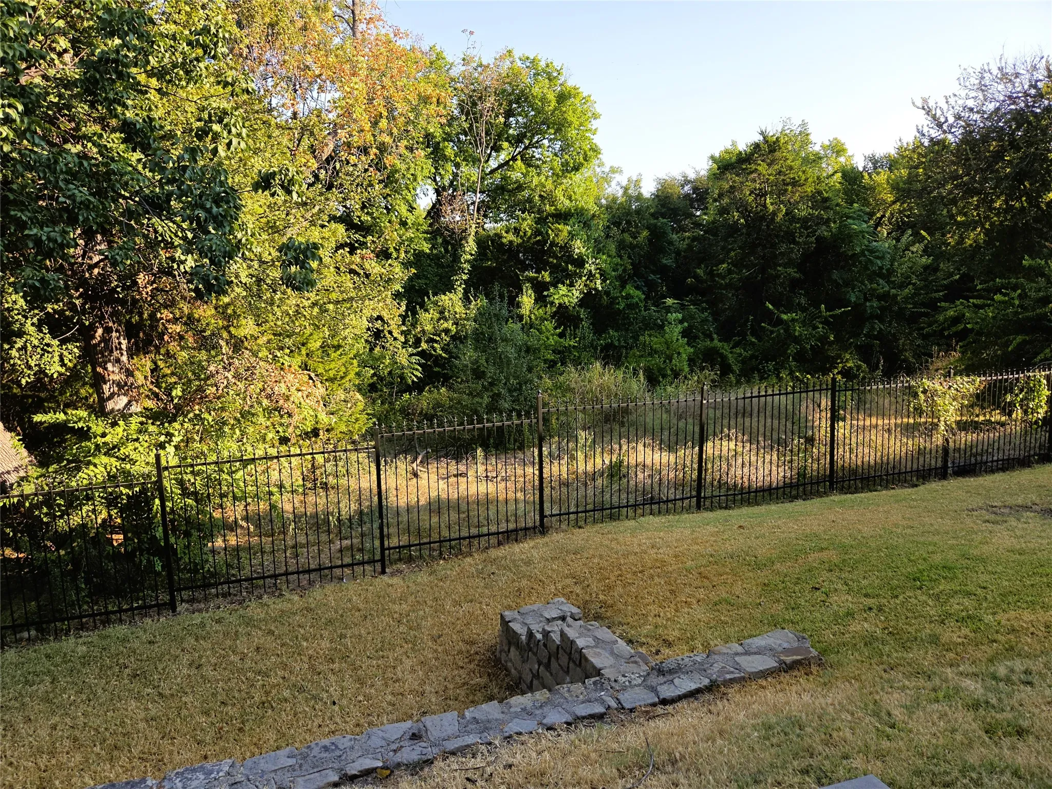 View from covered patio