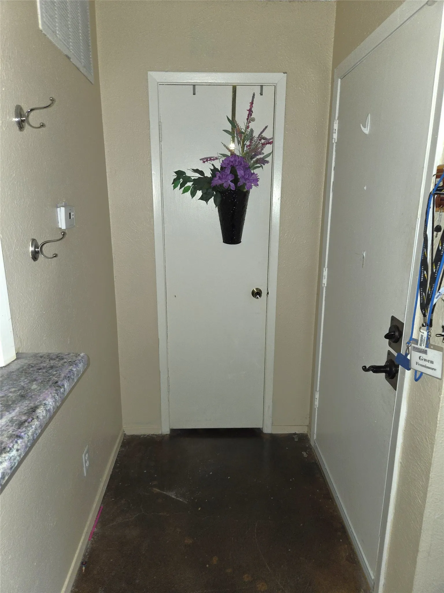Coat closet at entry