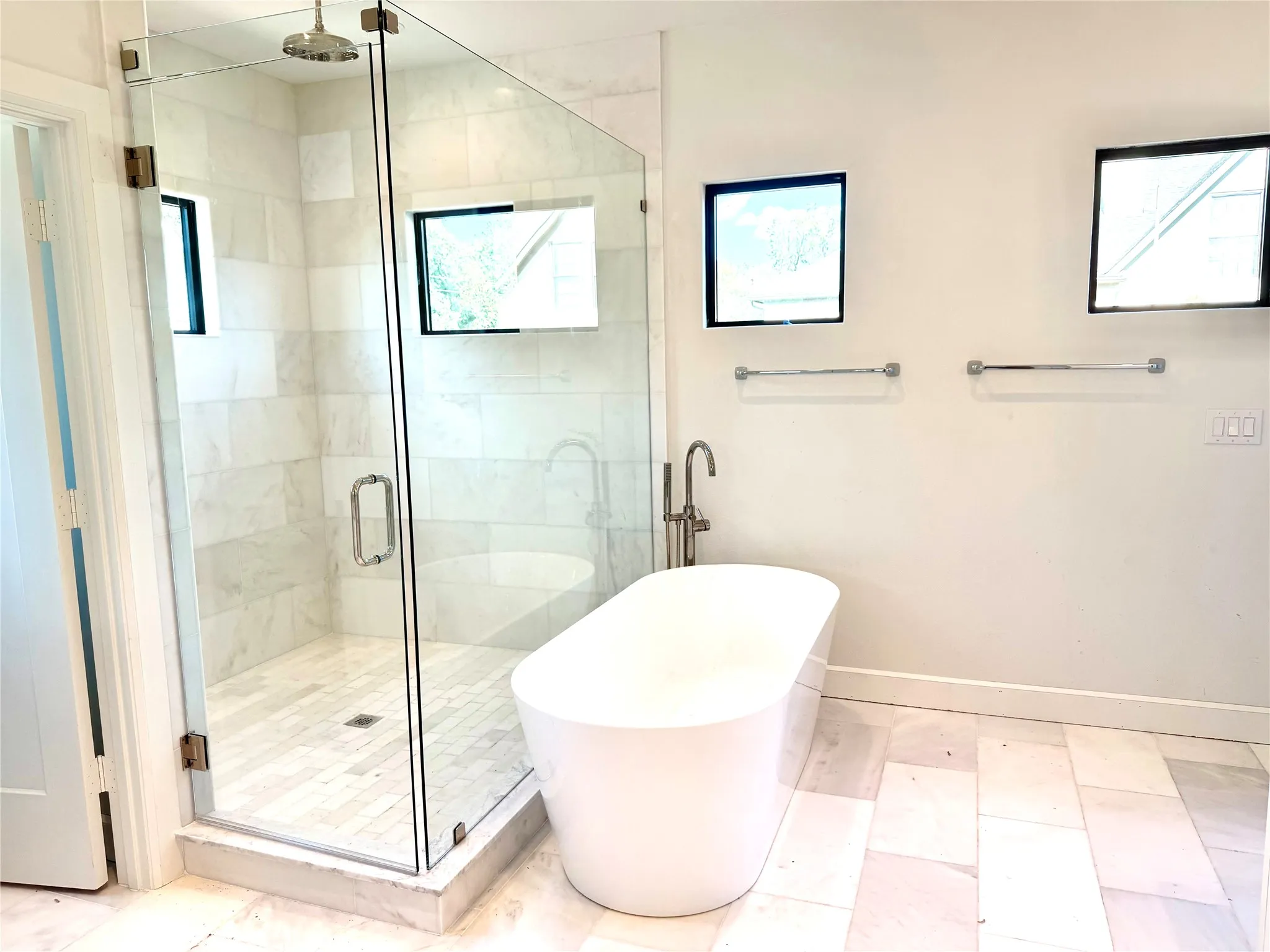Primary Bathroom with freestanding tub & separate shower