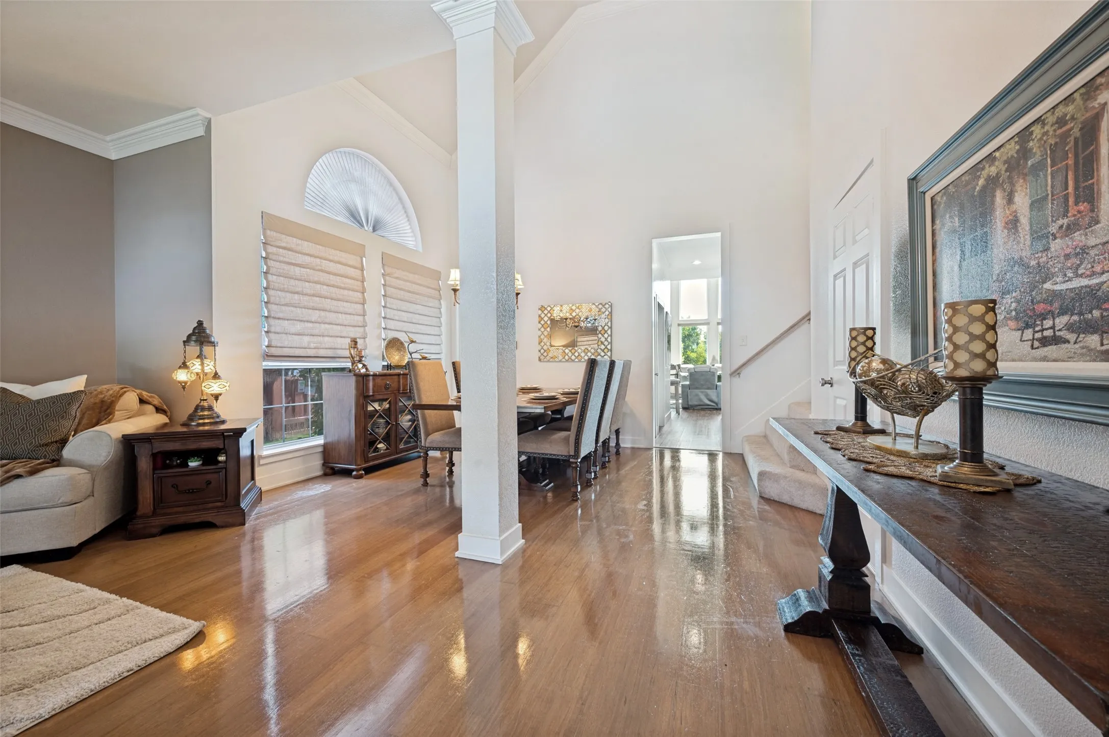 Open formal living and dining room