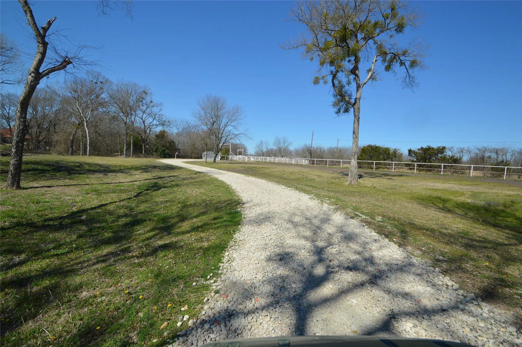Long private driveway