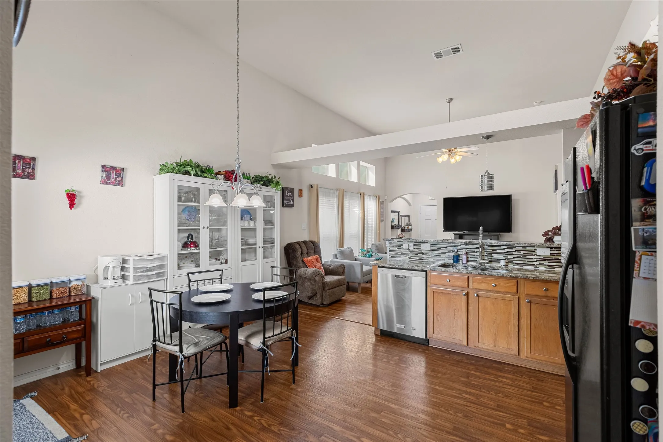 Open concept create spaces that feel larger than 1,207 square feet.