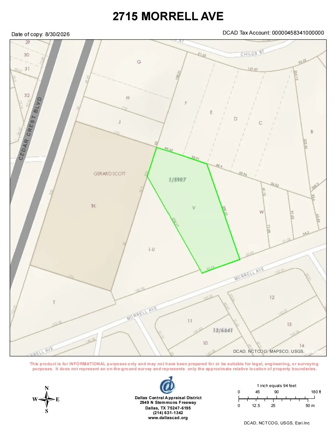 Appraisal District Map. Identifying the property's location and boundaries