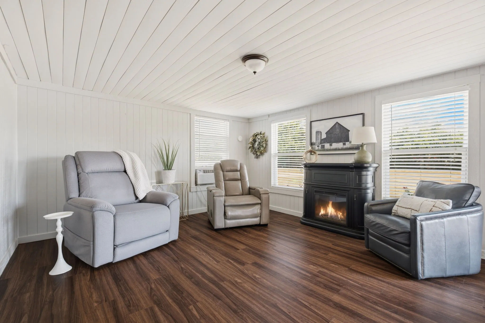 This room is located in the back of the house with deck access