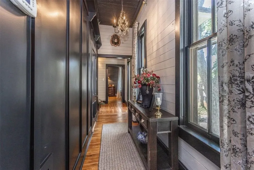 Hallway connecting rooms.
