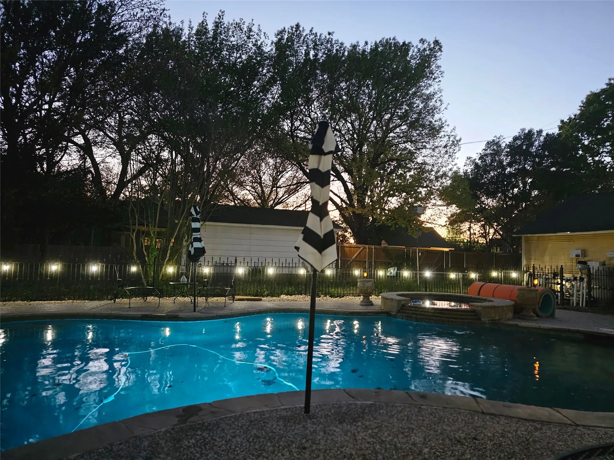 Pool at night