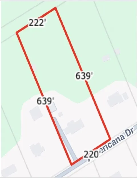 ECAD View Property Shape wDimensions Illustrating the dimensions and boundary lines of the property