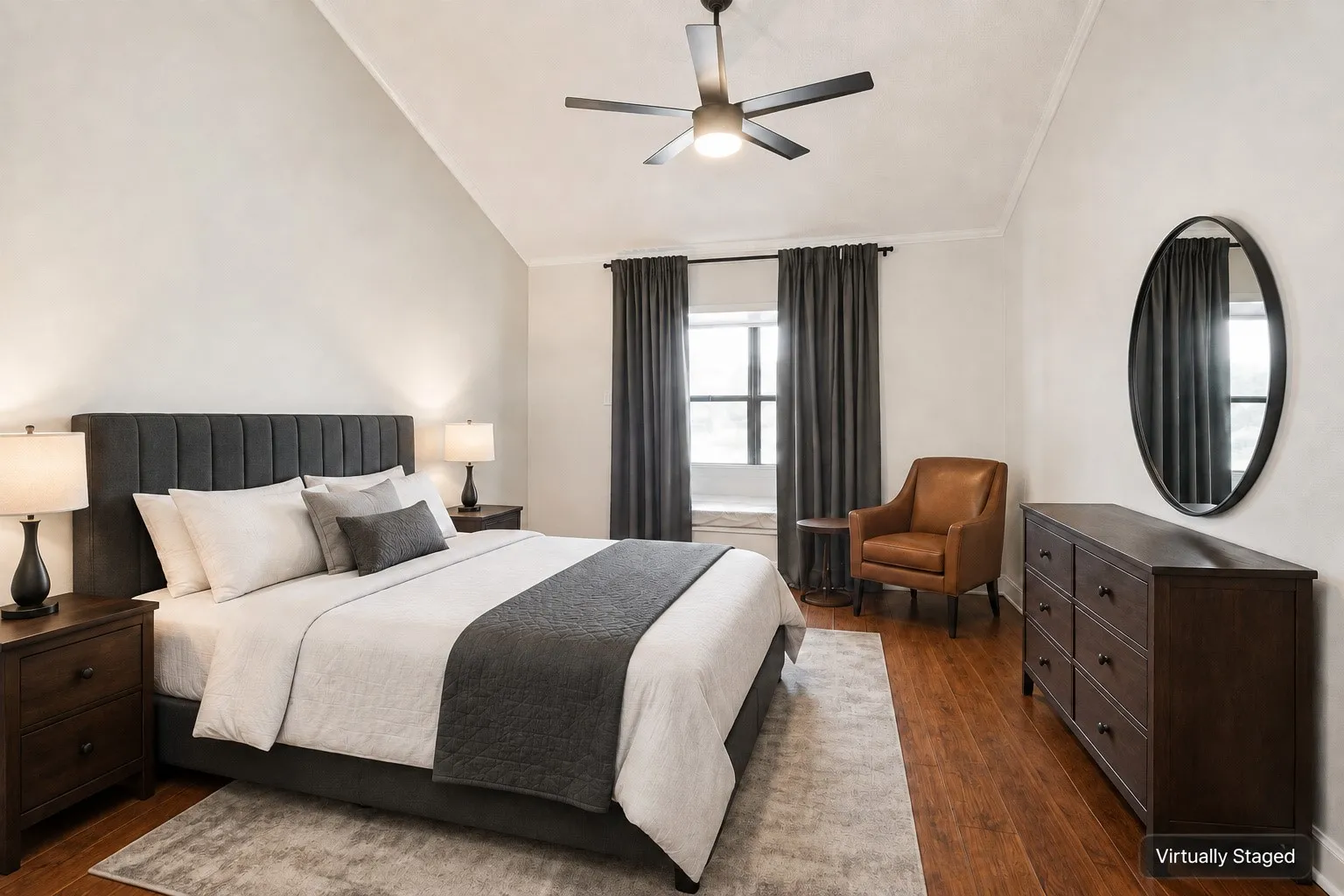 Primary Suite Virtually Staged