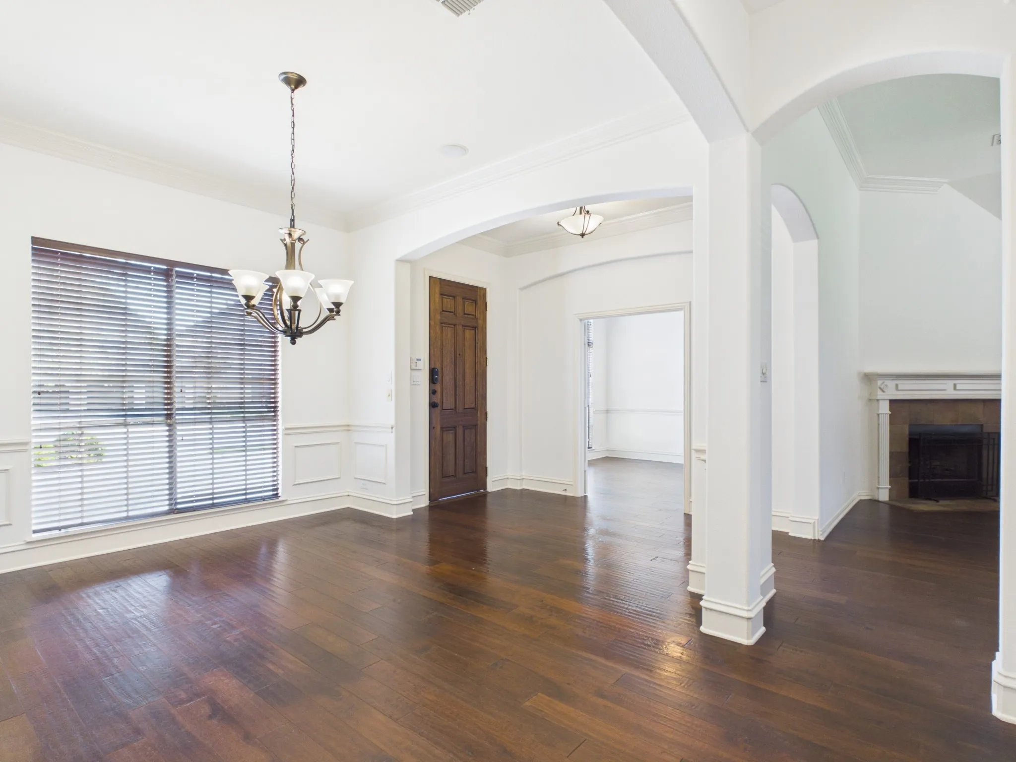 Beautiful Wood floors and designer paint colors!