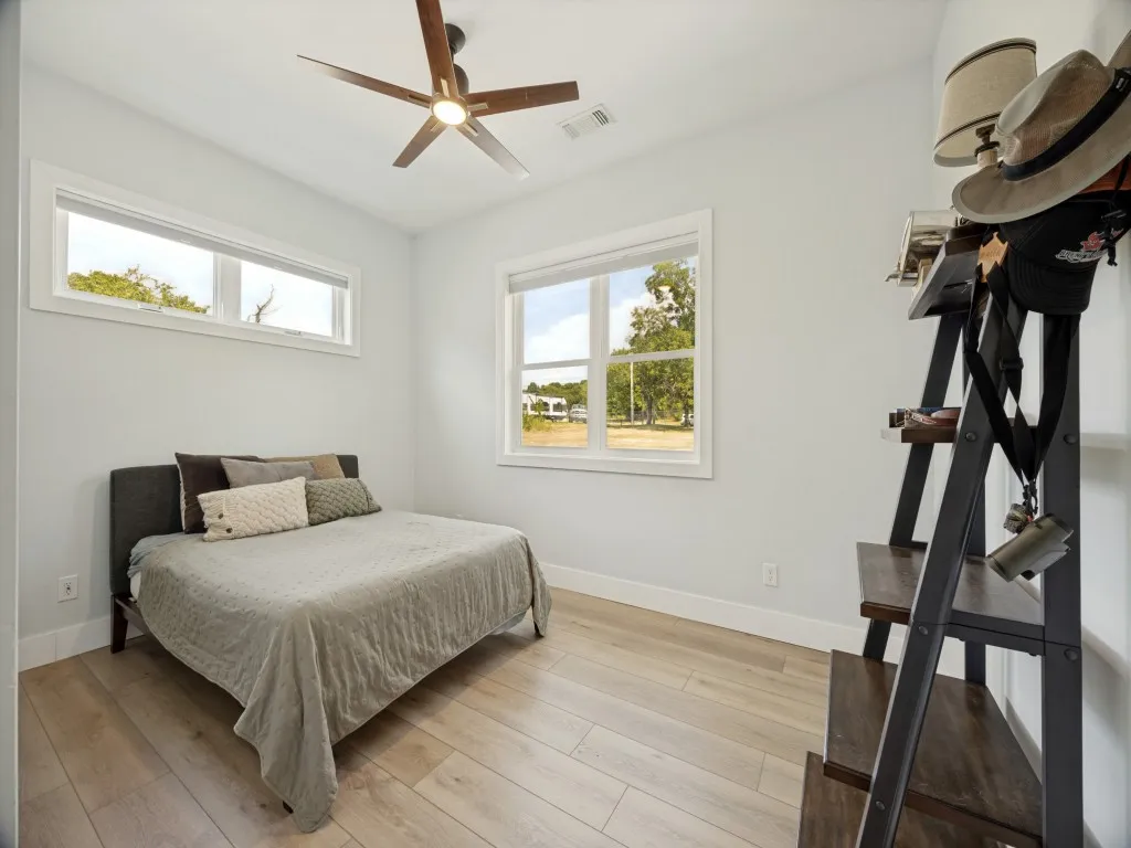 Guest bedroom located at front of the home