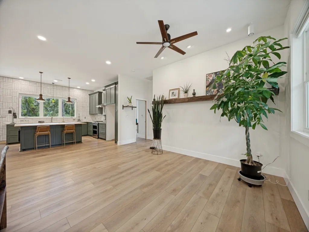Fully open living, kitchen and dining area perfect for entertaining family and friends