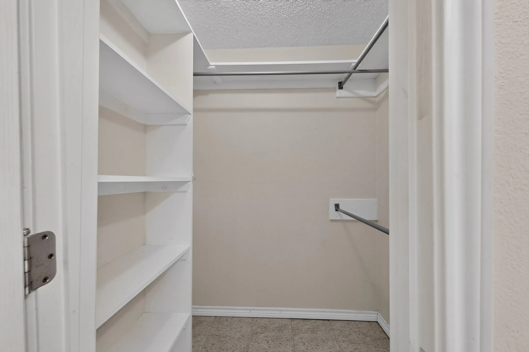 Huge walk in primary closet