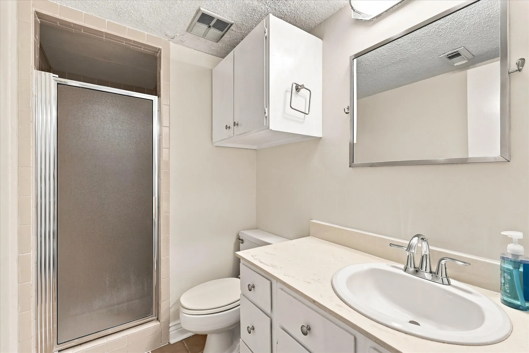 Second Bath with storage and shower