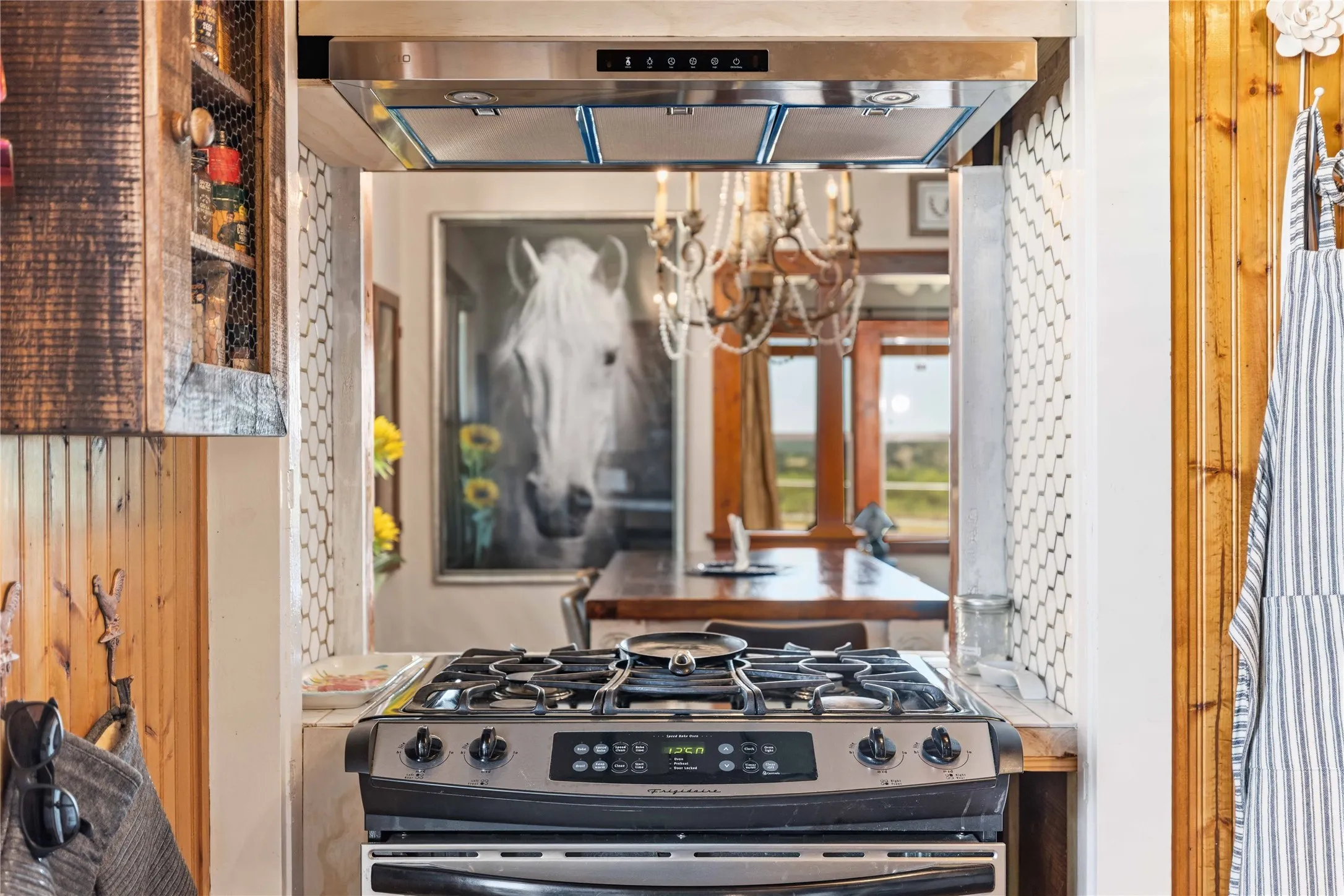 Chefs stove with a custom opening