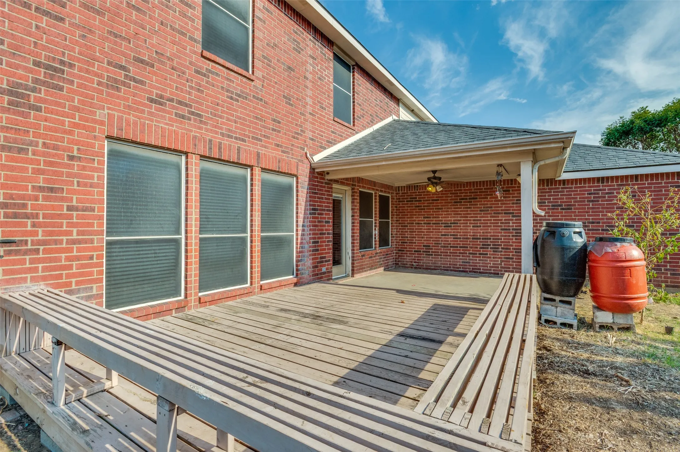 Backyard with deck