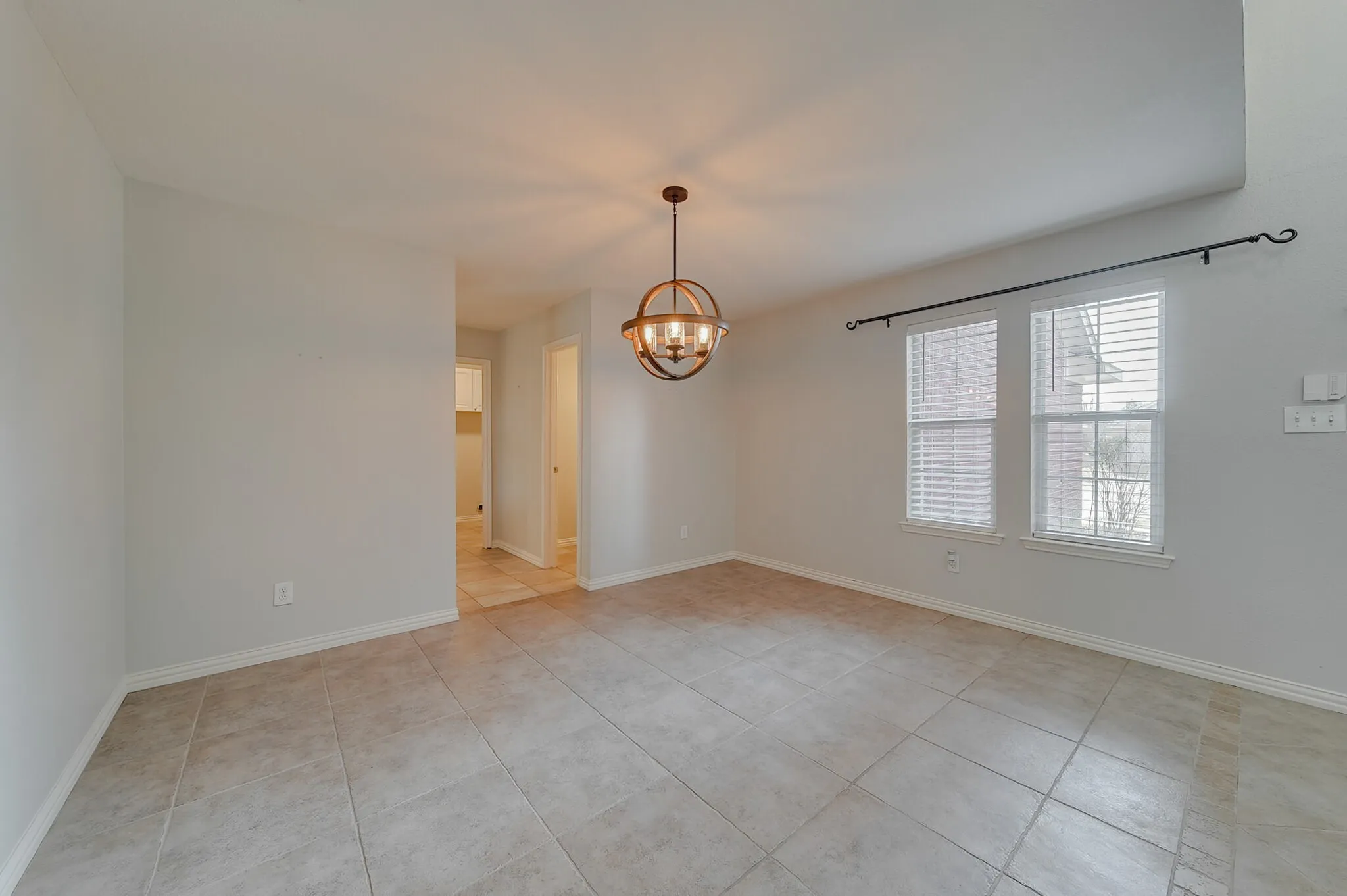 Tile flooring throughout