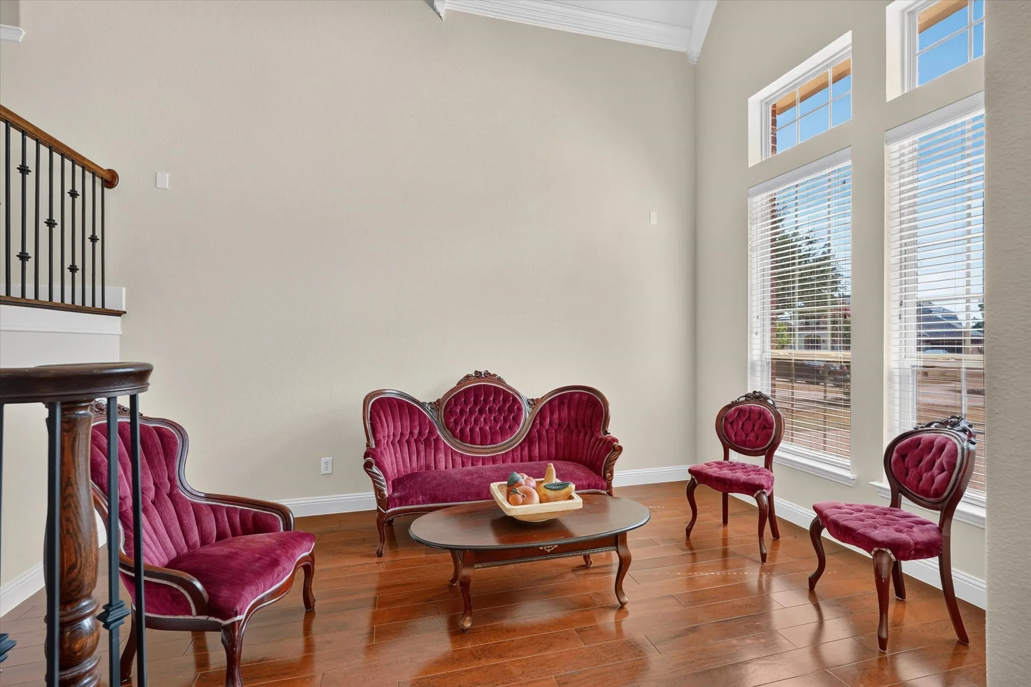 A formal living space is separated from the more casual family room in this home, giving you flexibility in entertaining.