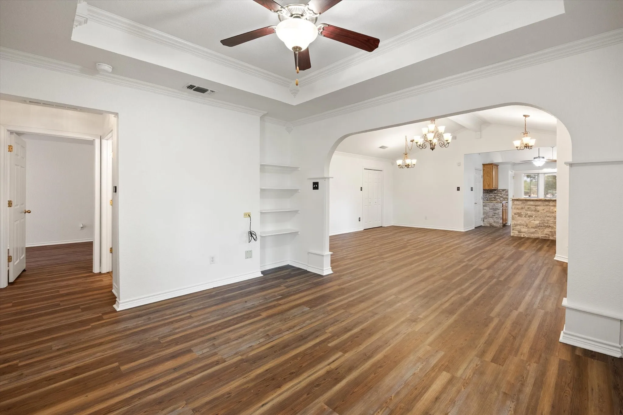 Flex room could be used as dining room or den