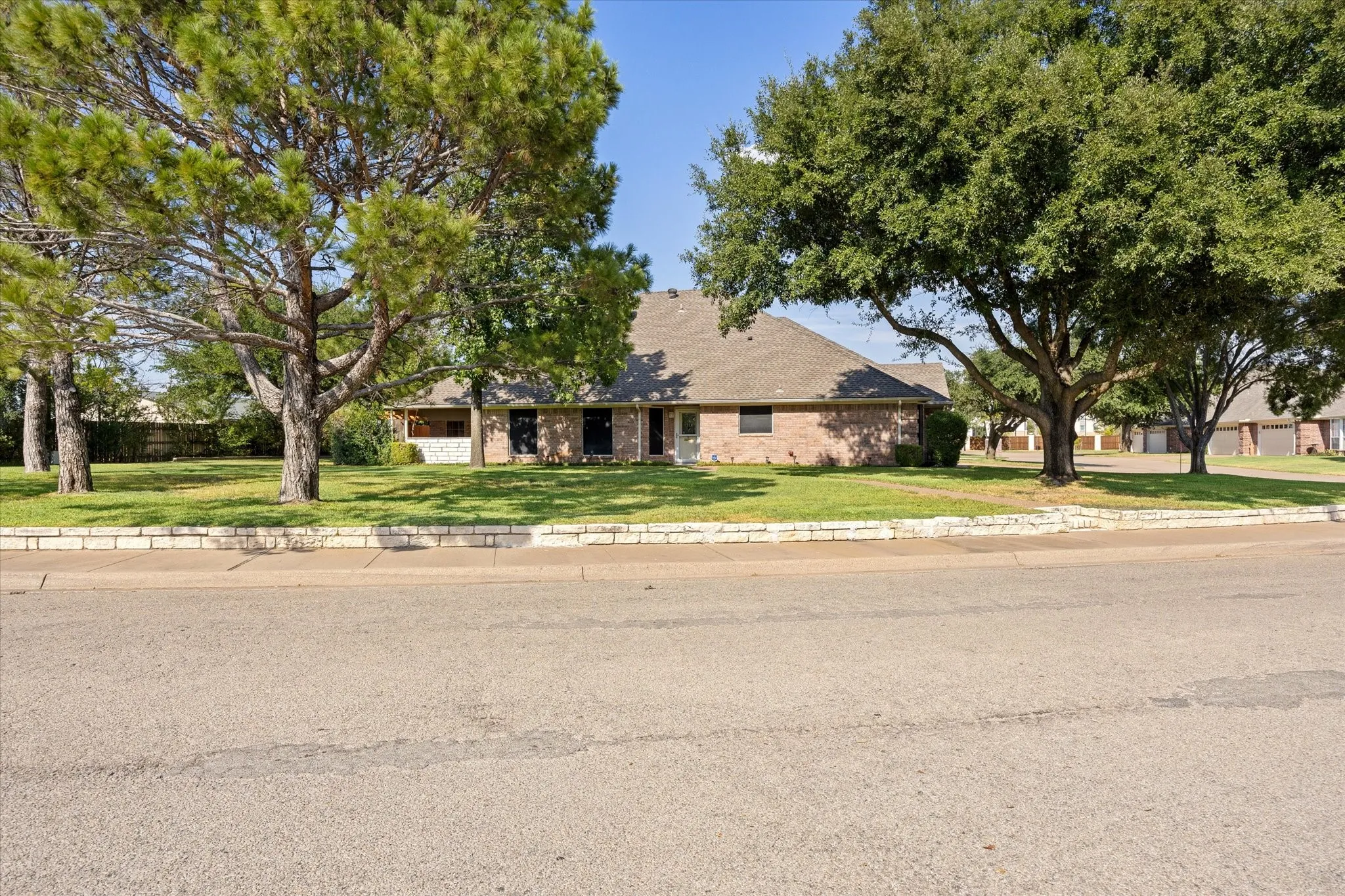 Brick exterior and covered entry