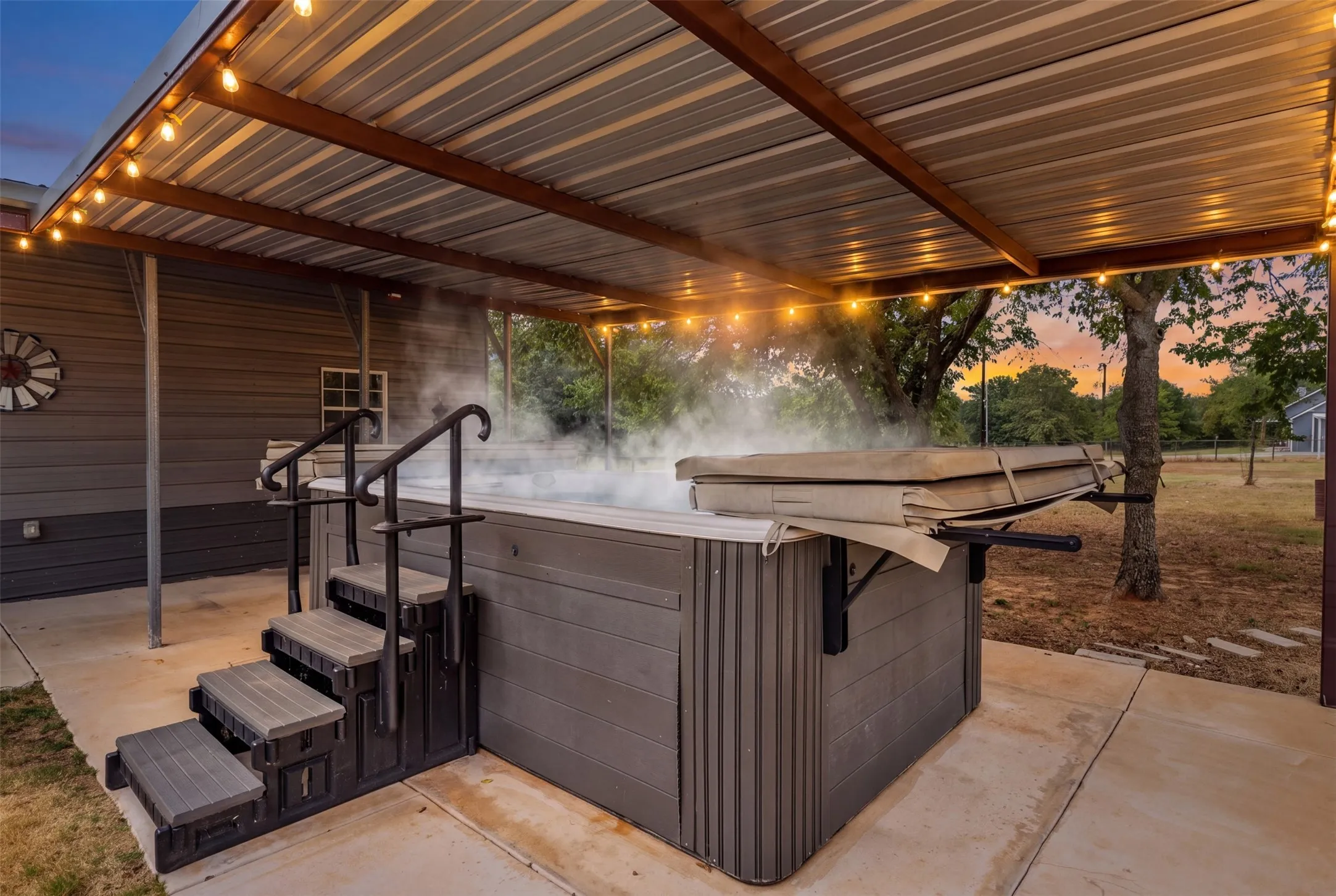 Come home and relax in the swim spa