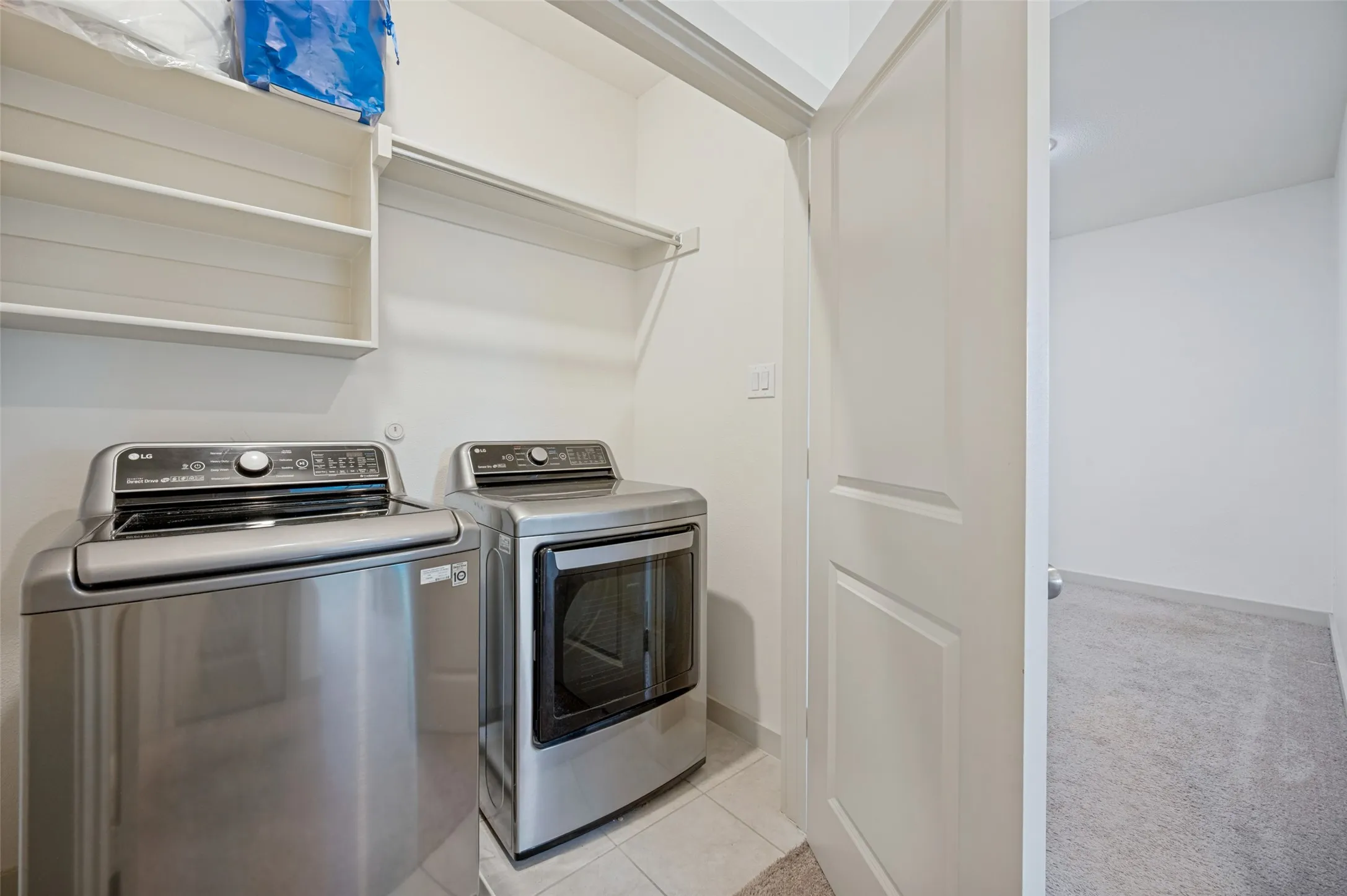 Stainless washer and dryer convey with sale.