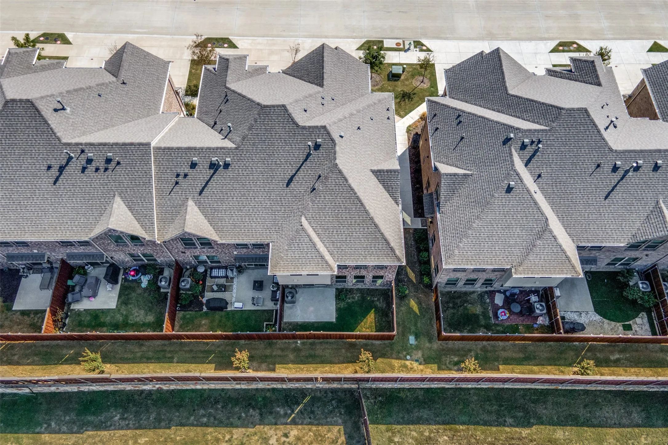 Sunset Place Townhouse community aerial view.