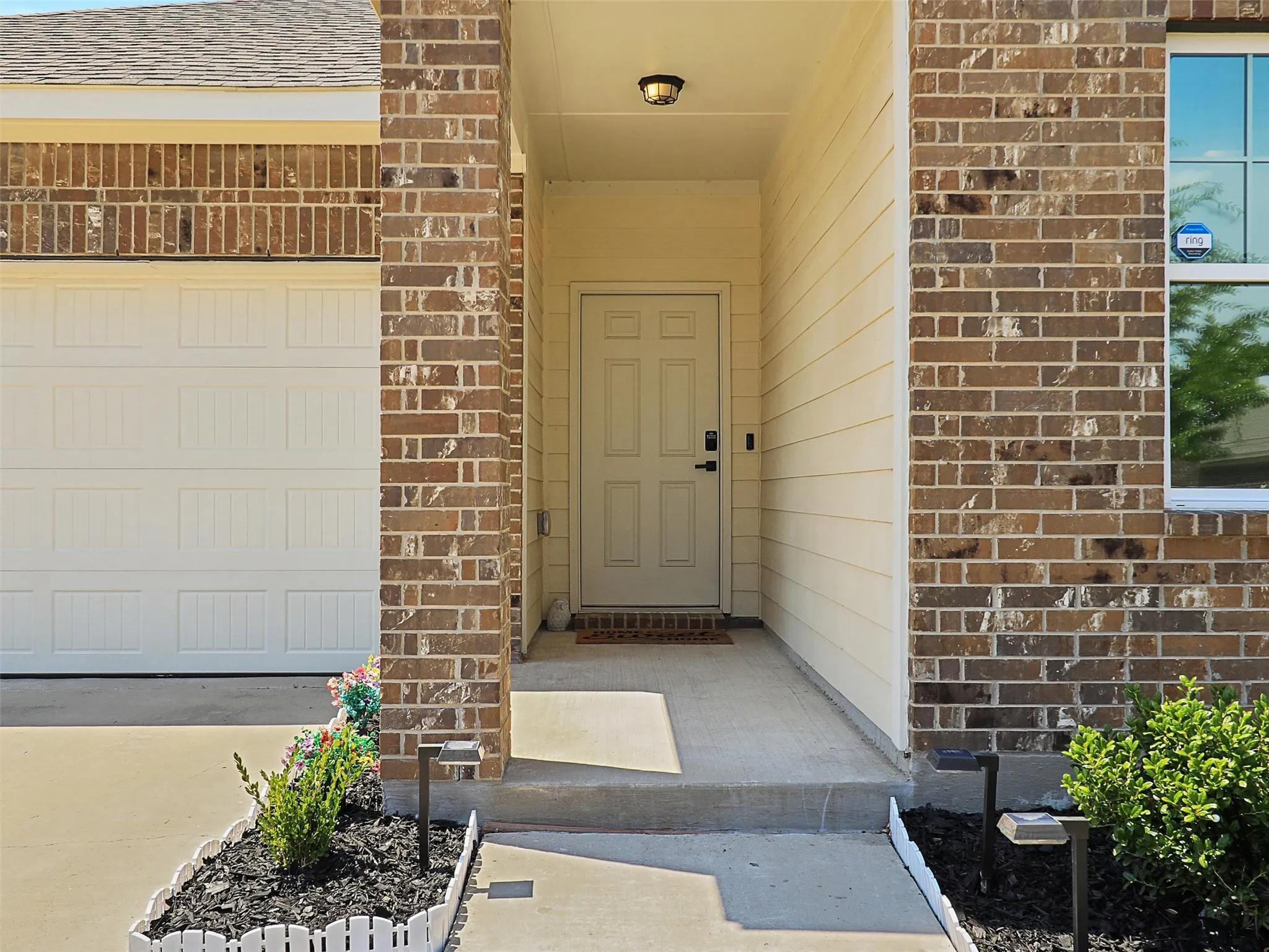 Covered entry welcomes you into this 3-bedroom home.