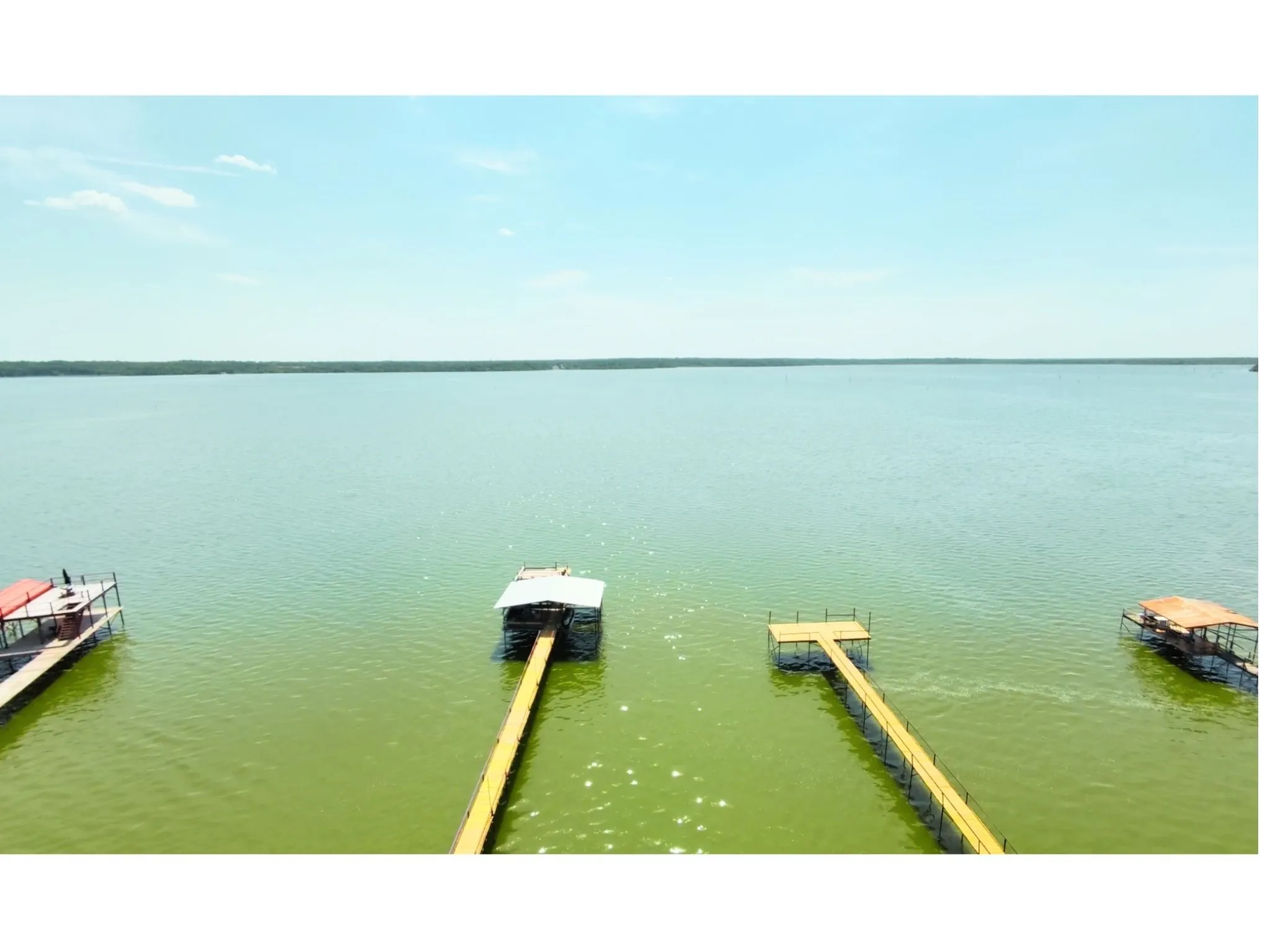 Aerial lake view
