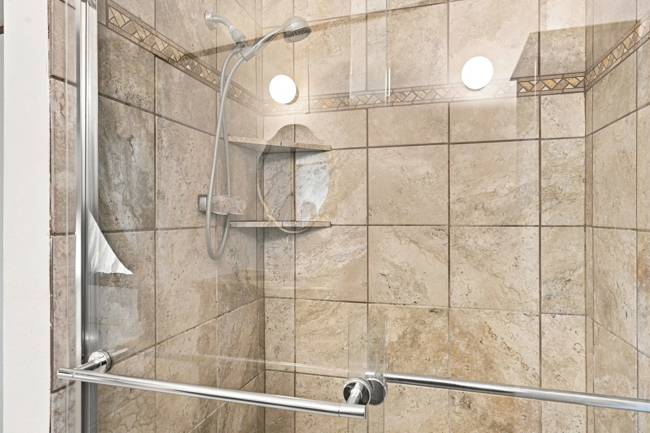 Tiled shower