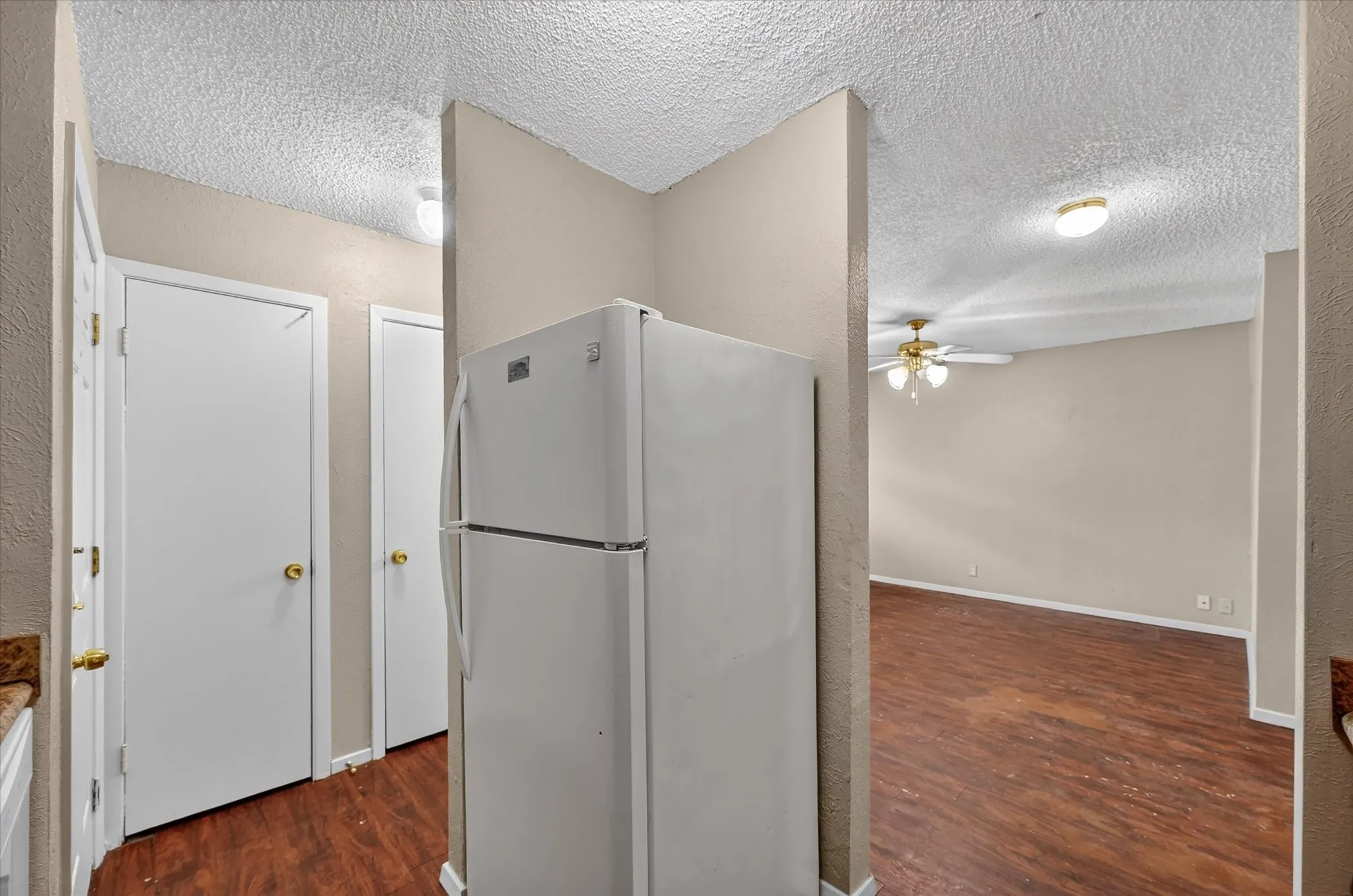Wood-finish flooring throughout