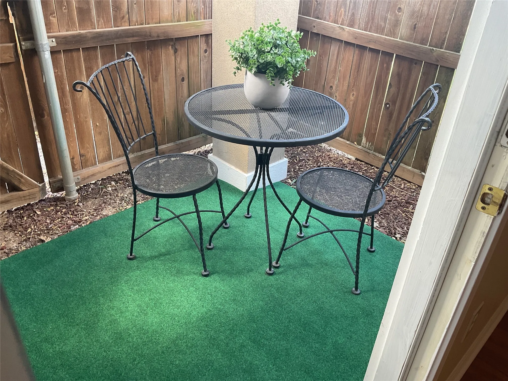 private covered patio